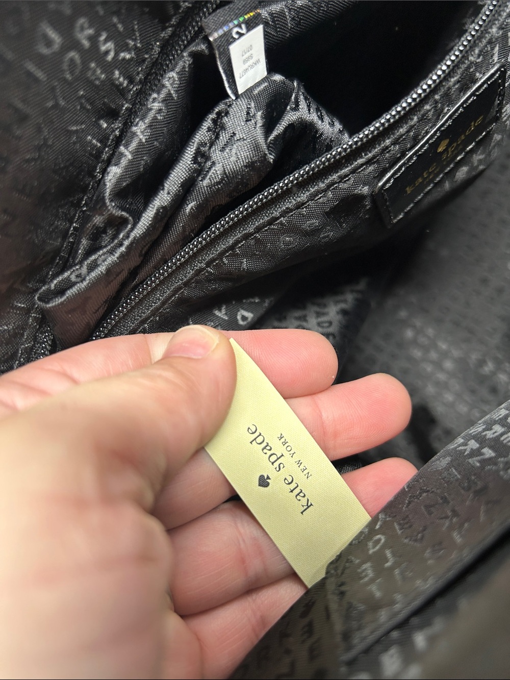 kate spade Black & White Patterned Dome Satchel - Picture 8 of 12